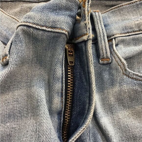 Frame Denim Alemany Skinny Leg Distressed Raw Hem Jeans Size 28 - Picture 6 of 10